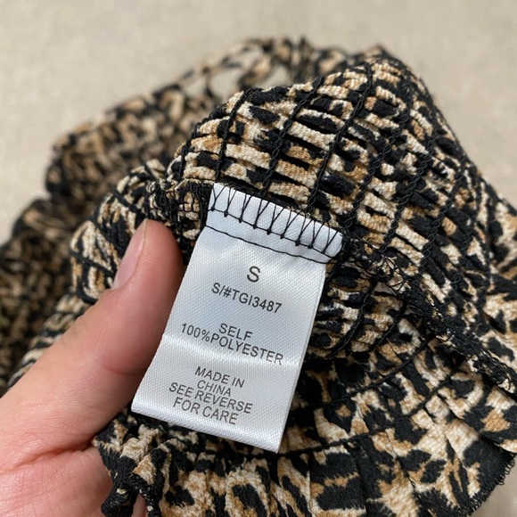 Better Be Cheetah Print Smocked Crop Top - Picture 5 of 5